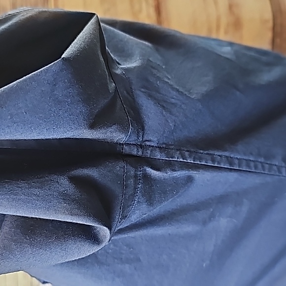 NEW RALPH LAUREN SPORT NAVY BLUE RUFFLE FRONT BUTTON-UP BLOUSE - Picture 4 of 14